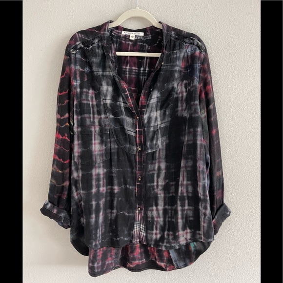 Burning Torch Tops - Burning torch cotton plaid shirt